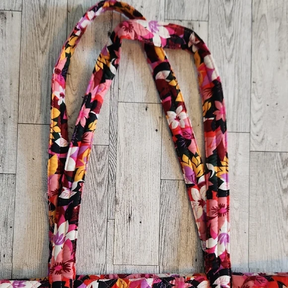 Vera Bradley Pink and Orange Floral Tote Bag - Picture 5 of 8